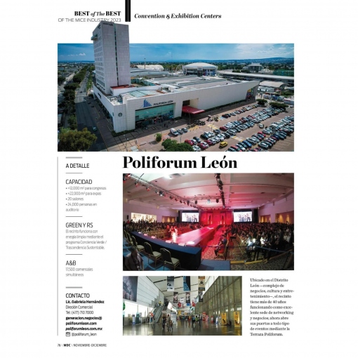 Poliforum León se consagra como el mejor en la industria MICE en 2023